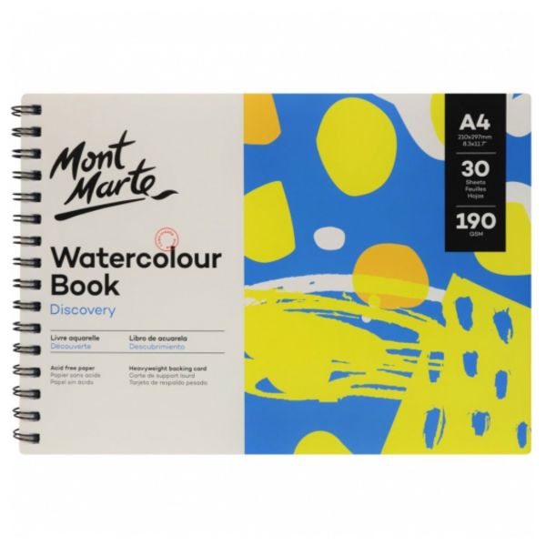 Discovery Watercolour Book A4 30 Sheets 190gsm