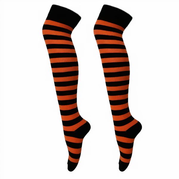 Over Knee Long Striped Stockings
