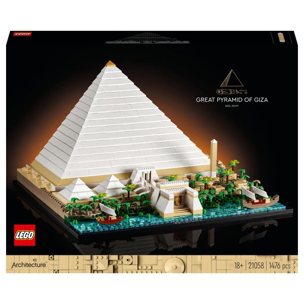 LEGO® Architecture Great Pyramid of Giza 21058 Building Toy Set (1,476 Pieces)
