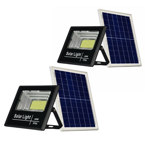 WAREHOUSE 40W LED Solar Flood Light - Pack of 2