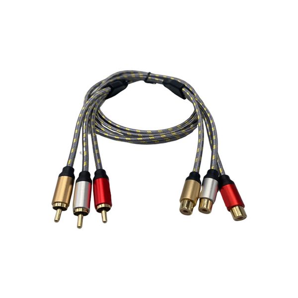 2m 3 RCA To 3 RCA Male-To-Female Cable Q-HD623