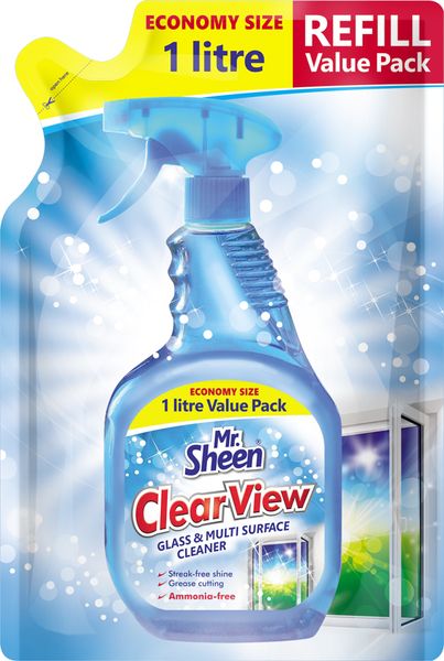 Shield Mr Sheen Glass Cleaner Refill 1lt