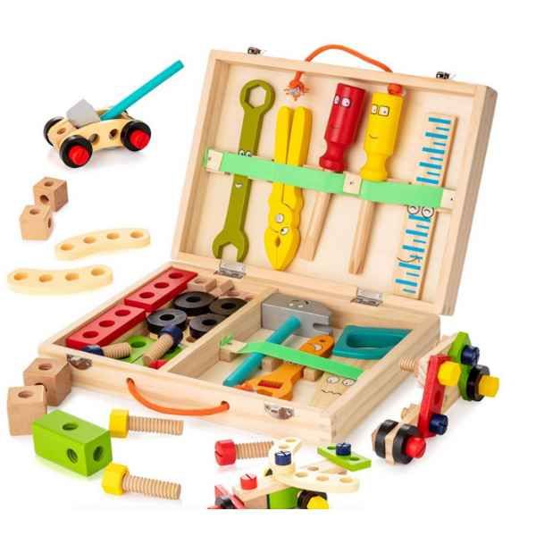 Wooden Construction Role Play Box Kit -kth07