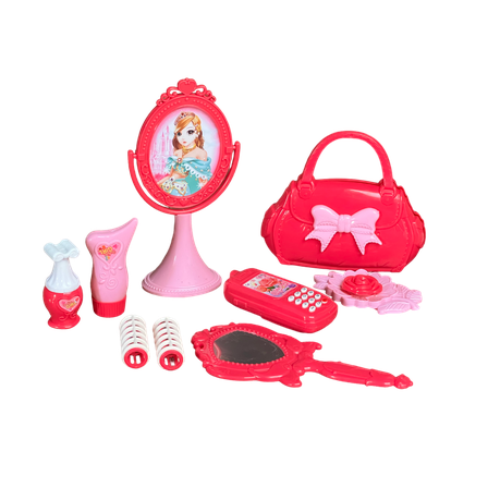 Girls Age 3+ Pretend Play Beauty & Makeover Set with Handbag, Mirror & more Image