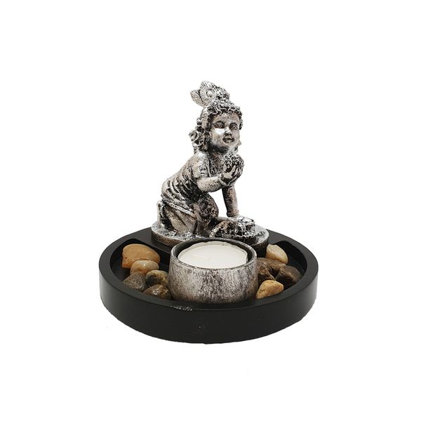 Baby Krishna Candle Holder