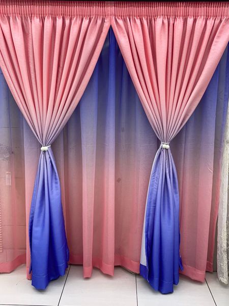 Dream World Elegant 2 Tone Curtain With Lace And Matching Combo