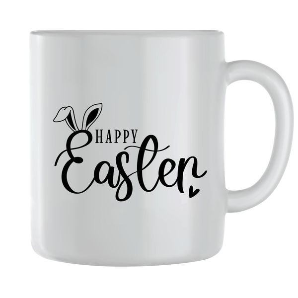 Happy Coffee Mugs for Men Women Trendy Easter Graphic Words Cup Present 079
