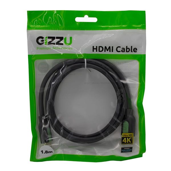 Gizzu High Speed 1.8m HDMI 2.0 Cable - Black