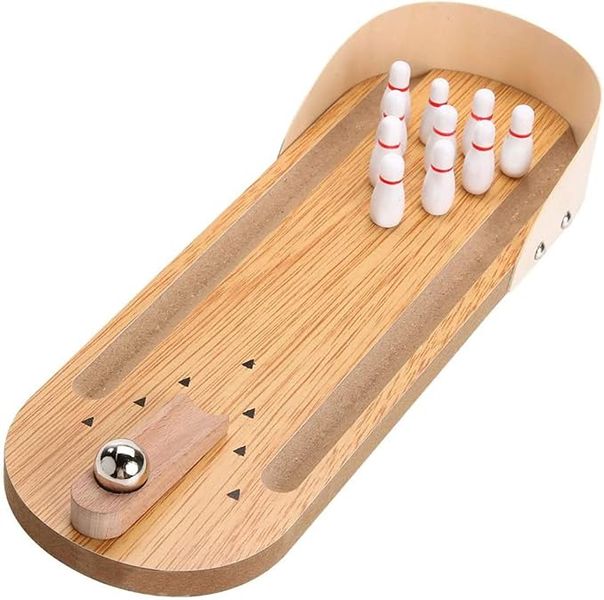 Table Top Mini Bowling Game Set Stress Relief Gadgets Small Finger Toys