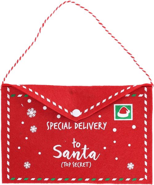 Special Delivery to Santa Envelope with Red-White Hanging Rope &amp; Button Closure, 38X29CM