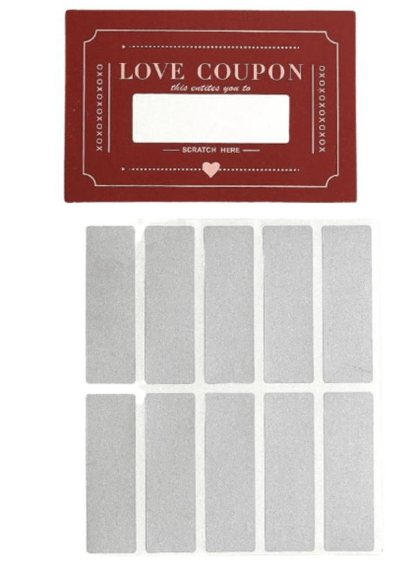 Valentines Date Night Love Coupon Scratch and Win Shop