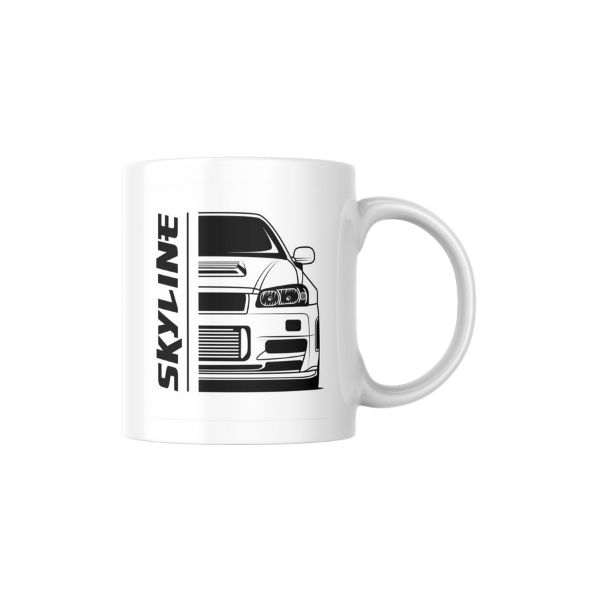 Nissan Skyline GTR R34 Front Coffee Mug