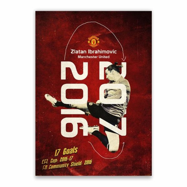 Zlatan Ibrahimovic Man United Poster - A1