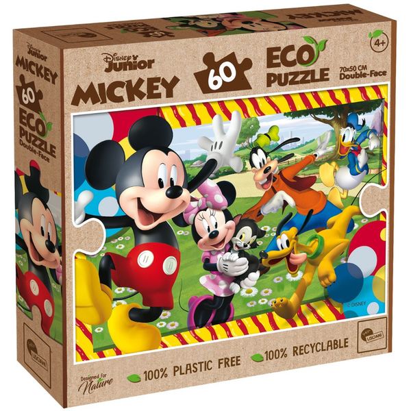 Lisciani 60 Piece Double Face Puzzle Disney Mickey Mouse -Colouring Fun!