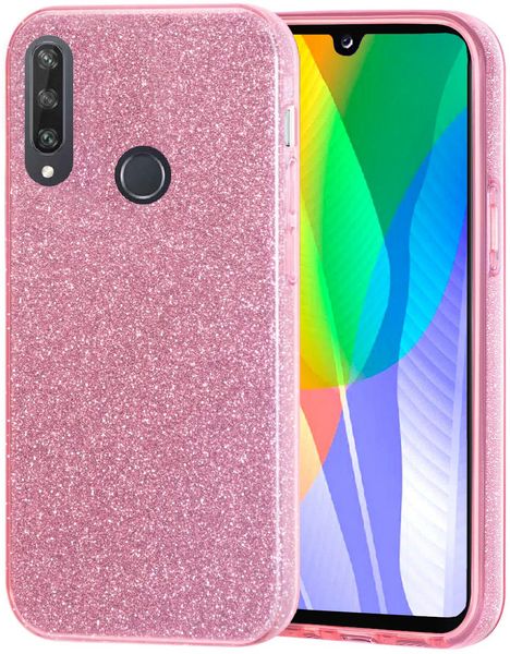 Tekron Glitter Sparkle Bling Protective Case for Huawei Y6p (2020) - Pink
