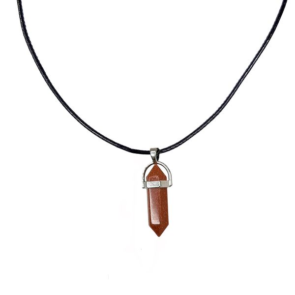 Earth Stone Collection - Bullet Gold Sand Stone Necklace