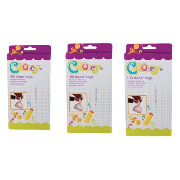 Cooey Diaper Disposal Bags 100 Piece - Pack of 3