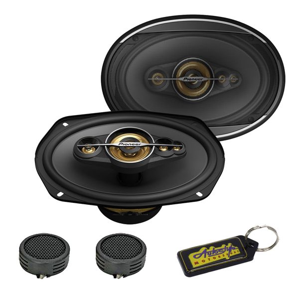 Pioneer TS-A6988S 6x9" 700W Coaxial Car Speakers &amp; Evo Tweeters &amp; Keyring