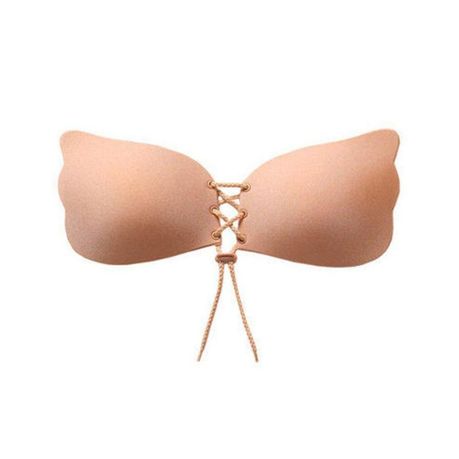Silicone Push Up Adhesive Invisible Backless and Strapless Bra - Beige - D  Cup, Shop Today. Get it Tomorrow!