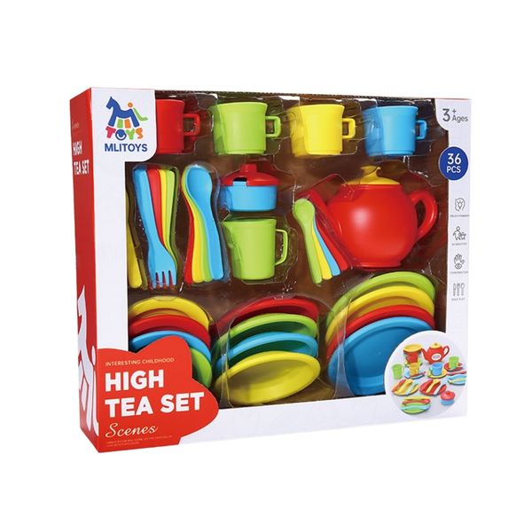 Mingli Toys - Pretend &amp; Play - Dinner &amp; Tea Set - 36 Pieces