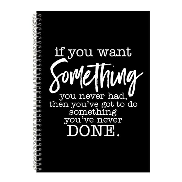 Something A4 Notebook Spiral Lined Motivational Sayings Graphic Notepad 169