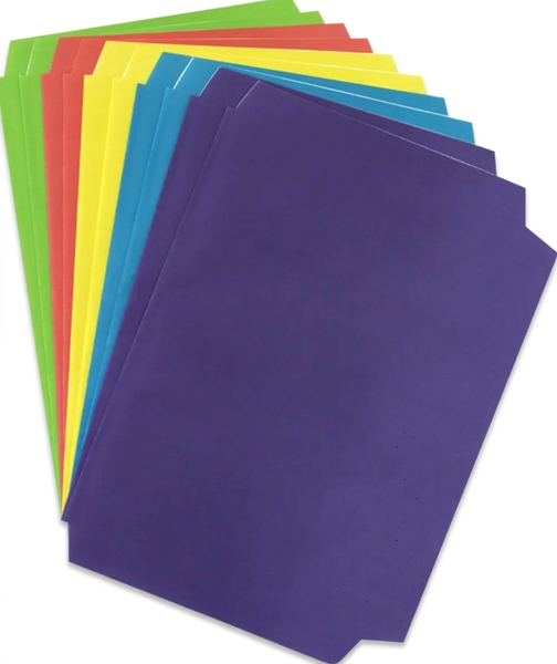 A4 Pre-Cut Bright Paper Book Covers Pkt 10 x 2