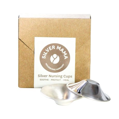 SILVER MAMA nipple cups in 999 Plated Silver Image