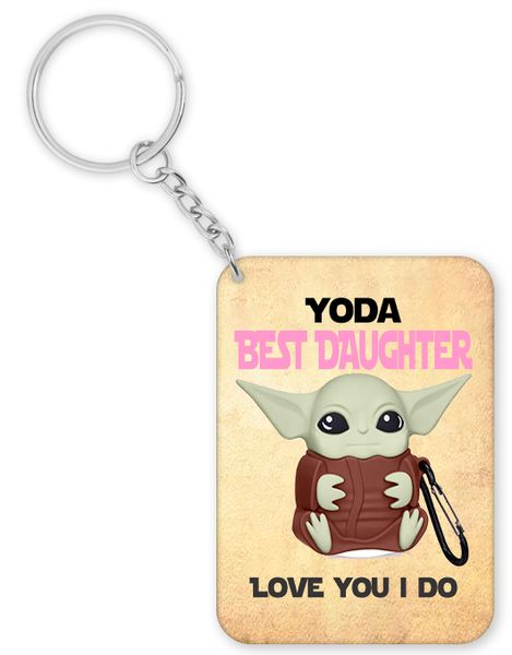 Yoda Best Daughter Star Wars Birthday Christmas Gift Keyring