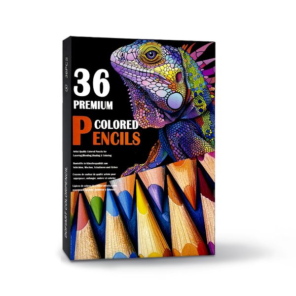 Chameleon - 36 Oil-Based Colored Pencils, Suitable for All Ages B01