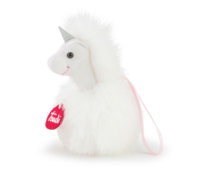 Trudi Pompom Bag Charm Keyring Unicorn - 9cm