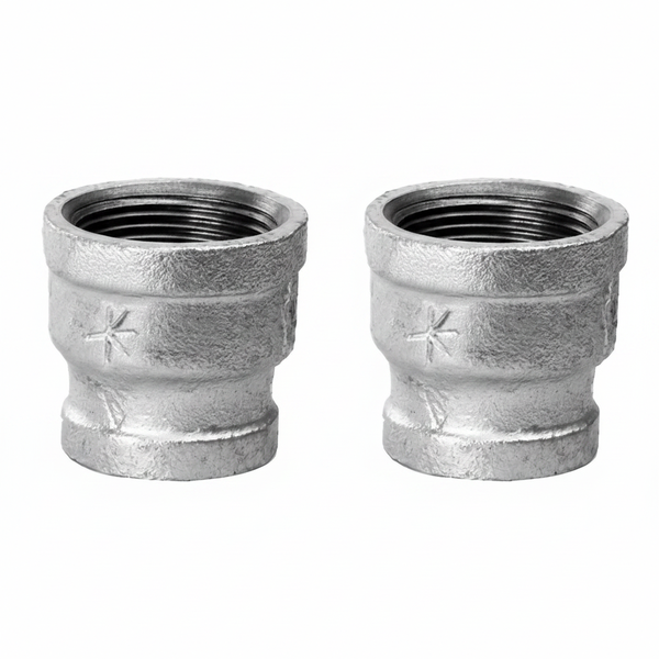 K-Brand Galvanized Steel Reducing Socket 80mm to 65mm - 2 Pack