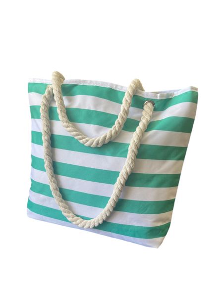 Beach Bag Striped - 10L Insulated with Zip Closure 45x35cm