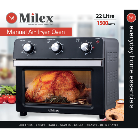 milex 22l air fryer oven