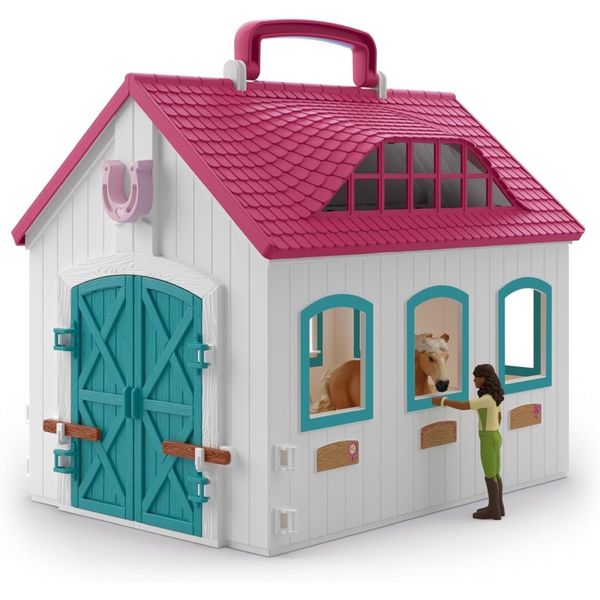 Schleich Horse Club Open Stable Set - Little Horseshoe - 60 Pieces