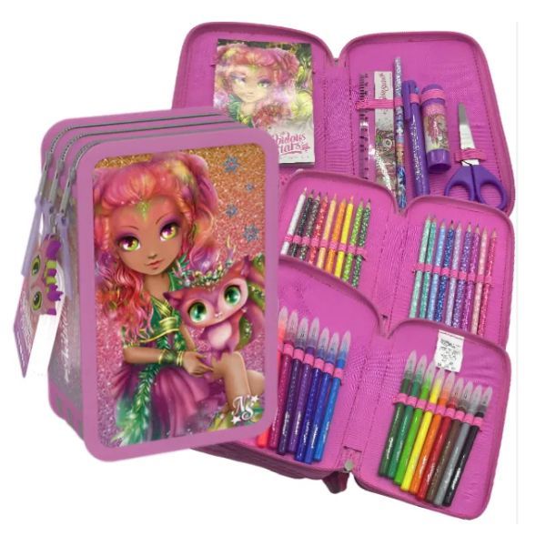 Nebulous Stars Hazelia 3-Tier Pencil Case - 45Pc Stationery Kit
