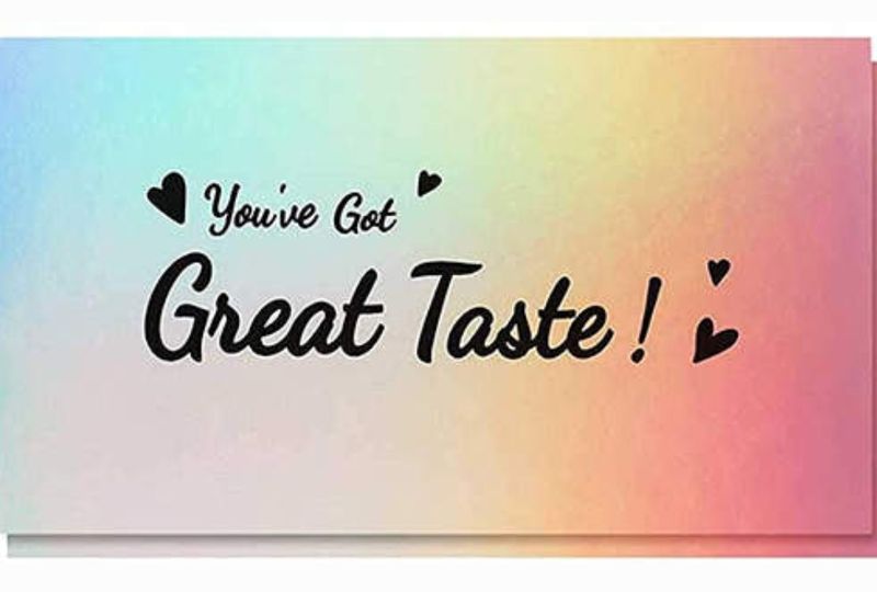 You have great taste gift florist bakery business packaging thank you cards