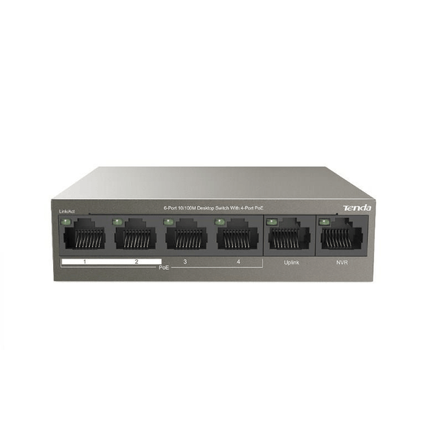 Tenda 6-Port Desktop Switch with 4-port PoE - TEF1106P-4-63W