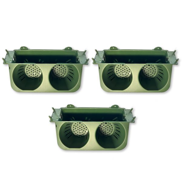 Vertical Garden, Double Hanging Wall Pot - Set of 3