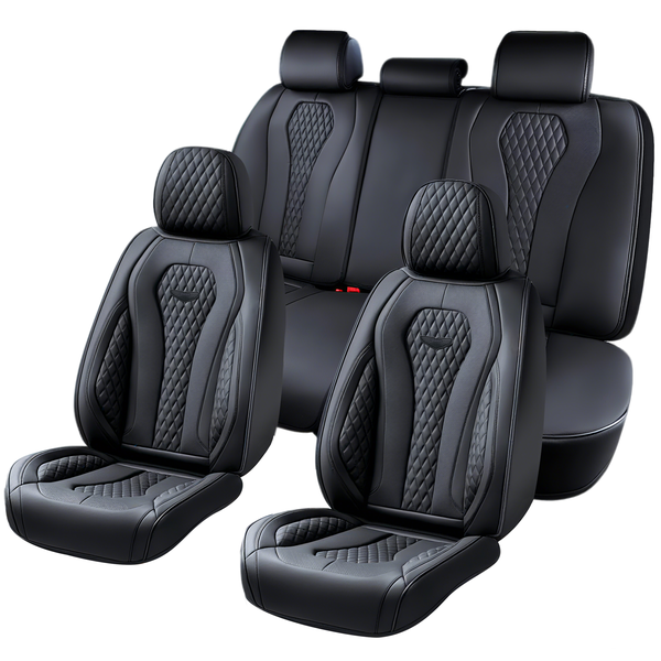 TopikaAuto 2/5 Seats Leather Car Seat Covers Full Set, Front Set, Universal