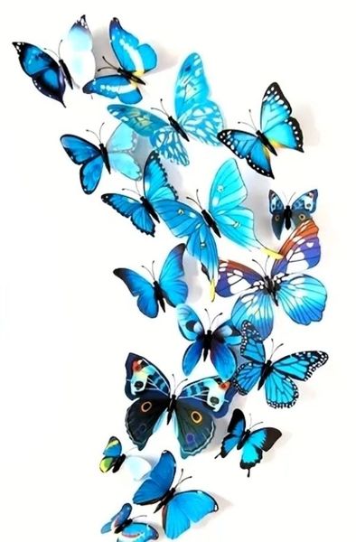 Butterfly Wall Art - 12 pieces