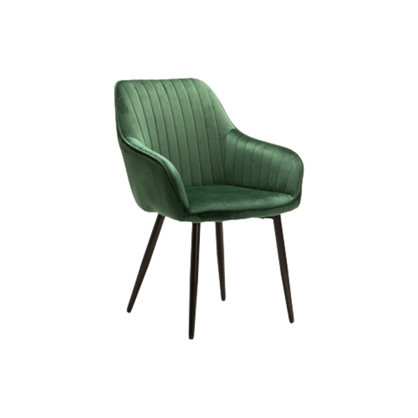 Rocco Velvet Dining Chair - Forest Green