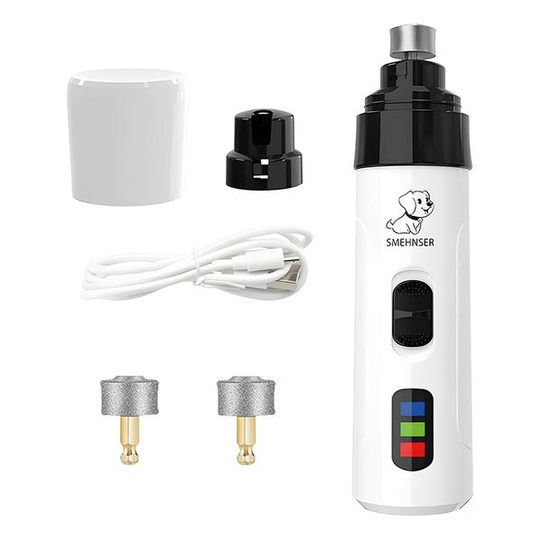 Silent Groom Pro Nail Grinder, Electric Pet Nail File 3 Speeds