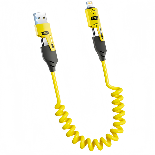 USB-C 4 In 1 65w Telescopic Fast Charging Cable For Phone USB Type C Cable