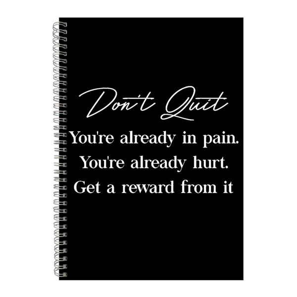 Reward A4 Notebook Spiral Lined Motivational Saying Graphic Notepad Gift169