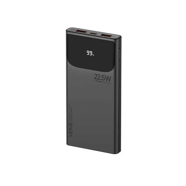 Vidvie PB7026 Power Bank 10 000 mAh - 3-Port 20W Output - Black