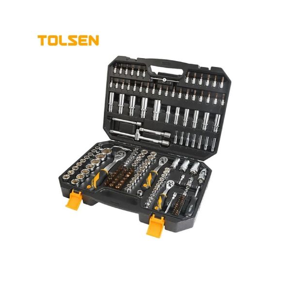 Tolsen - Socket Set 1/4" 4-14mm -1/2" 10-32mm-3/8 10-19mm 175 Piece Indust.