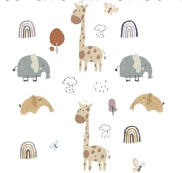 Animal Print Wall Sticker, Decor Nursery/Bedroom/Playroom, Good Night