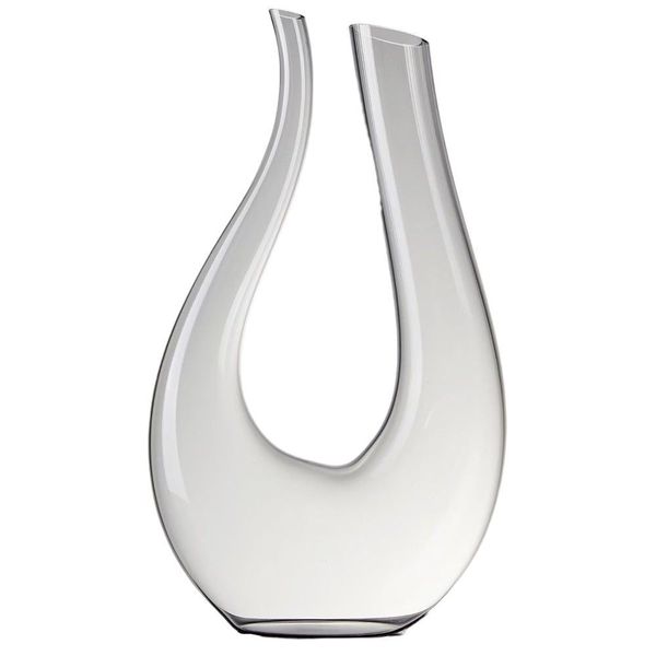 Modern Crystal Glass U-Shaped Decanter - 1.5L - Transparent