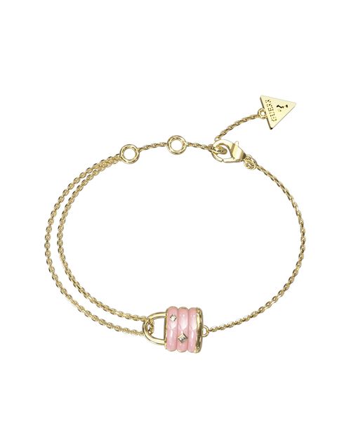 Guess Jewellery ''My Secret'' Gold Mini Padlock Charm, Ladies Bracelet