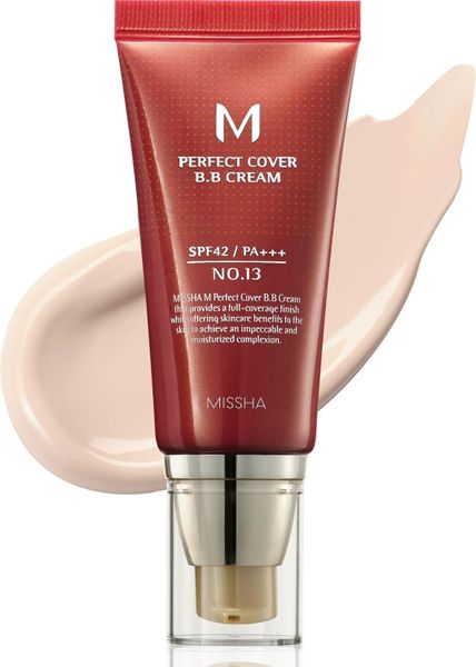 Missha M Perfect Cover BB Cream No. 13 Bright Beige - Lightweight Skin Tint